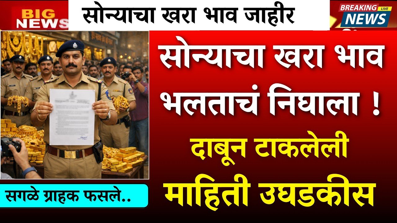 सोन्याच्या भावात मोठी ऐतिहासिक घसरण; सोन्याचे आजचे नवीन दर जाहीर Gold Price Today 2026