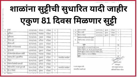 शाळांच्या सुट्ट्यांची यादी जाहीर: पहा संपूर्ण वेळापत्रक School Holidays 2026